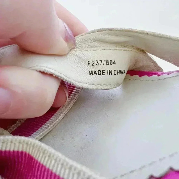 y2k Vintage Coach Barbie Pink Strappy Wedges Heels Sandals Women's Size 6.5 US - Picture 9 of 11